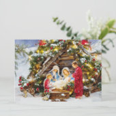 Kerstmis met dennen en bessen op een laag budget feestdagenkaart (Staand voorkant)