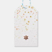 Kerstmis met dennenzak en kerstmuizen cadeaulabel (Achterkant)