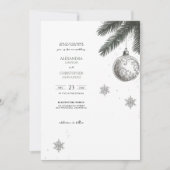 Kerstmis met Details en QR Bruiloft Kaart (Voorkant)