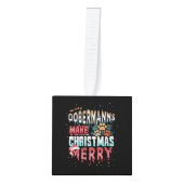 Kerstmis met Dog Dobermans Decoratie (Voorkant)