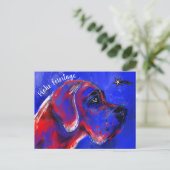 Kerstmis met Doggen Portret Briefkaart (Staand voorkant)