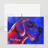 Kerstmis met Doggen Portret Briefkaart (Voorkant / Achterkant)