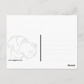 Kerstmis met Doggen Portret Briefkaart (Achterkant)