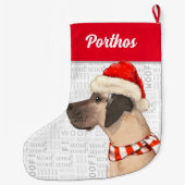 Kerstmis met Dog's naam Grote Kerstsok (Achterkant)