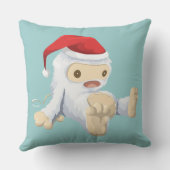 Kerstmis met Doll die een kersthat draagt Kussen (Achterkant)