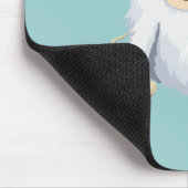 Kerstmis met Doll die een kersthat draagt Muismat (Hoek)