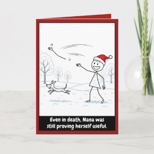 Kerstmis met donkere humor kaart
