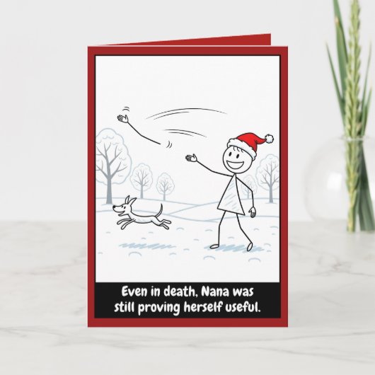 Kerstmis met donkere humor kaart (Voorkant)