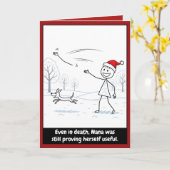 Kerstmis met donkere humor kaart (Gele Bloem)