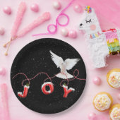 Kerstmis met Dove en Snowflakes Papieren Bordje (Feest)