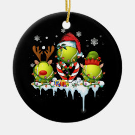 Kerstmis met drie kerstkerstkerstkerstmannen keramisch ornament