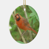 Kerstmis met dubbelzijdige Vrouw en mannetjeskardi Keramisch Ornament (Rechts)