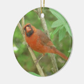 Kerstmis met dubbelzijdige Vrouw en mannetjeskardi Keramisch Ornament (Links)