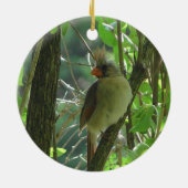 Kerstmis met dubbelzijdige Vrouw en mannetjeskardi Keramisch Ornament (Achterkant)