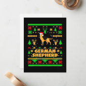 Kerstmis met Duitse herder Notitiekaartje (Voorkant / Achterkant in situ)