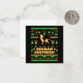 Kerstmis met Duitse herder Notitiekaartje (Voorkant / Achterkant in situ)