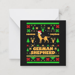 Kerstmis met Duitse herder Notitiekaartje