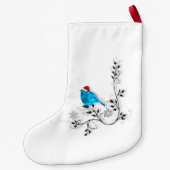 Kerstmis met een blauwvogel kleine kerstsok (Achterkant)