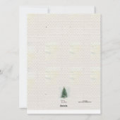 Kerstmis met een boom wenst een prettige kerst feestdagenkaart (Achterkant)