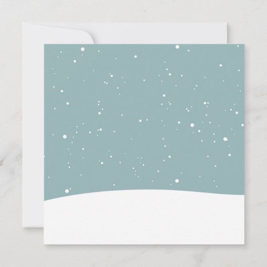 Kerstmis met een cartoon ijsbeer kaart (Achterkant)