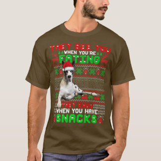 Kerstmis met een danskerstman die je ziet wanneer t-shirt