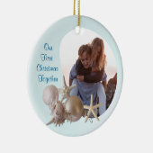 Kerstmis met een doorsnee bruiloft keramisch ornament (Rechts)