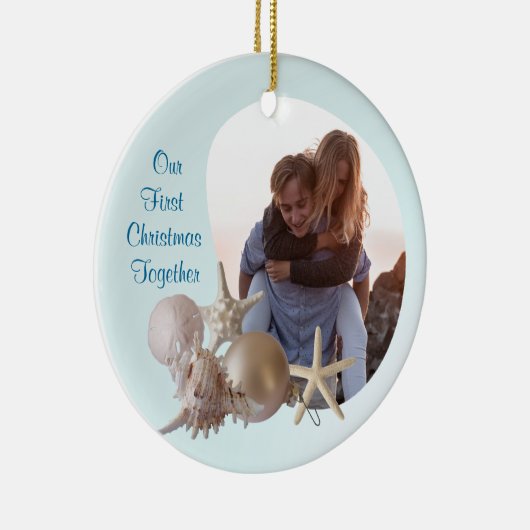 Kerstmis met een doorsnee bruiloft keramisch ornament (Rechts)