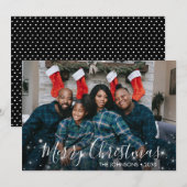 Kerstmis met een fotofeestkaart feestdagenkaart (Voorkant / Achterkant)