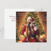 Kerstmis met een gelukkige hond feestdagenkaart (Voorkant / Achterkant)