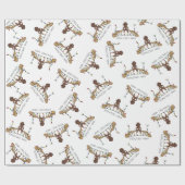 Kerstmis met een grappige feestdag cadeaupapier (Vlak)