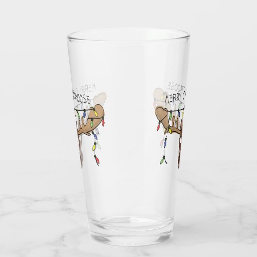 Kerstmis met een grappige feestdag glas (Rechts)