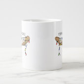 Kerstmis met een grappige feestdag grote koffiekop (Voorkant)