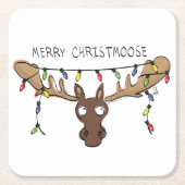 Kerstmis met een grappige feestdag kartonnen onderzetters (Voorkant)