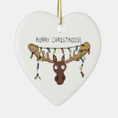 Kerstmis met een grappige feestdag keramisch ornament (Rechts)