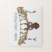 Kerstmis met een grappige feestdag legpuzzel (Verticaal)