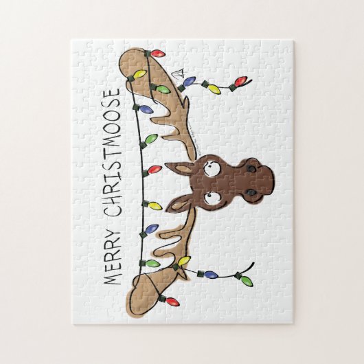 Kerstmis met een grappige feestdag legpuzzel (Verticaal)