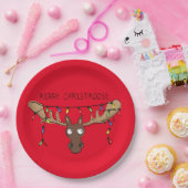 Kerstmis met een grappige feestdag papieren bordje (Feest)
