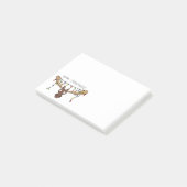 Kerstmis met een grappige feestdag post-it® notes (Schuin)