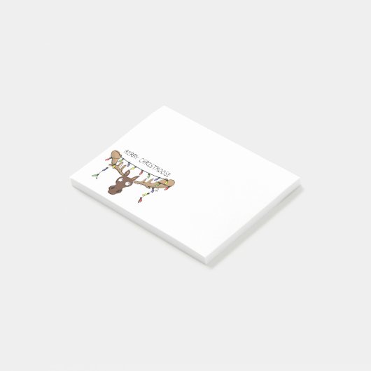 Kerstmis met een grappige feestdag post-it® notes (Schuin)