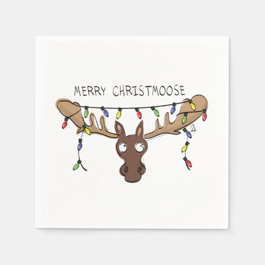 Kerstmis met een grappige feestdag servet (Voorkant)