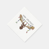 Kerstmis met een grappige feestdag servet (Hoek)