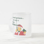 Kerstmis met een grappige mok over koffie (Voorkant links)