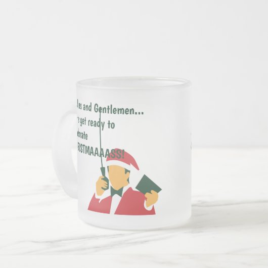 Kerstmis met een grappige mok over koffie (Voorkant links)
