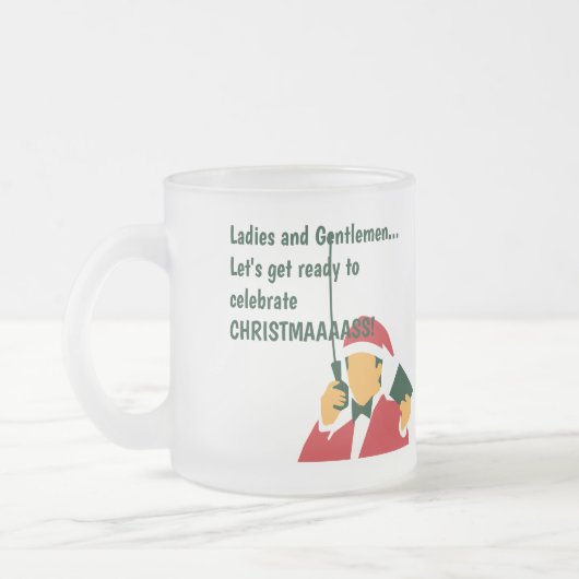 Kerstmis met een grappige mok over koffie (Links)
