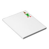 Kerstmis met een groen en rood Pet met striped ste Notitieblok (Schuin)