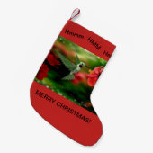 Kerstmis met een Hummingbird Kleine Kerstsok (Voorkant (Hangend))