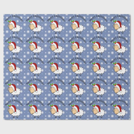 Kerstmis met een kersthat cadeaupapier (Vlak)