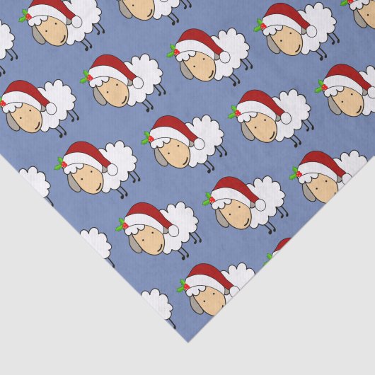 Kerstmis met een kersthat tissuepapier (Detail)