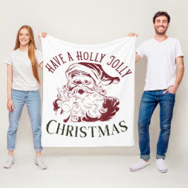 Kerstmis met een Kerstkrans Vintage Fleece Deken