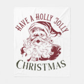 Kerstmis met een Kerstkrans Vintage Fleece Deken (Voorkant)